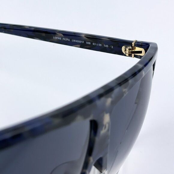 NEW Loewe LW40001F FILIPA 56B Shiny Havana Gradient Smoke Shield Women Sunglasse